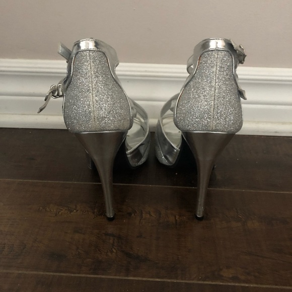 Camille La Vie silver high heel sandals size 6 - Picture 5 of 15